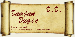 Damjan Dugić vizit kartica